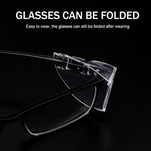 8 Двойки Странични визии за очила, Гъвкави Странични Въздушни щитове за Защитни очила, Подходящи за малки и големи