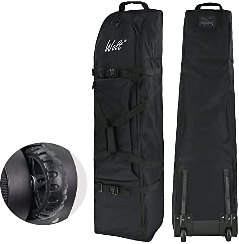 WOLT | Пътна чанта за голф количка, Сверхпрочный износоустойчива Оксфордския калъф за голф с меки страни, за да авиокомпании, който предпазва стика за голф