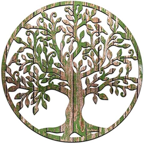 Venovez (Монтиране на изкуството от дърво и метал, и Стенен Декор Дървото на Живота, монтиран на стената Венец,