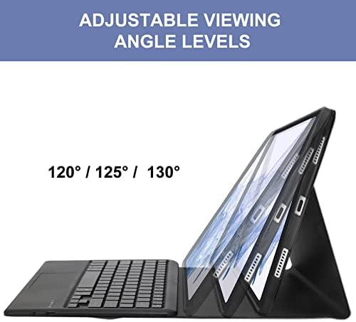 Калъф-клавиатура за Samsung Galaxy Tablet S7 FE 5G/S8 Plus/S7 + Plus 12,4 инча, Осветление, Тракпад - Порт за зареждане на Type-C, Акумулаторна Клавиатура, Съвместима с S Pen, Клавиатура на табле