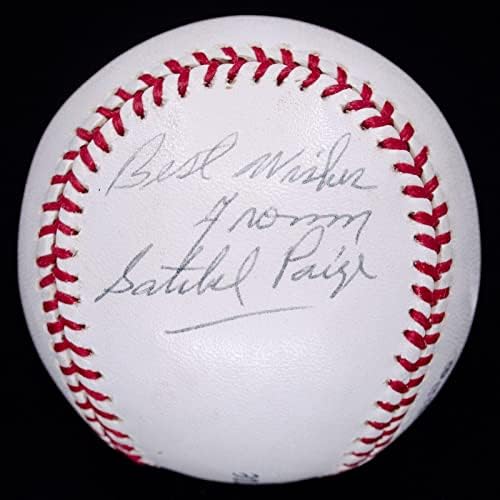 Невероятен бейзболен Чанта Пейдж с Автограф на Сингъл HOF Г. 1982 JSA LOA - Бейзболни топки с автографи