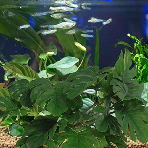 POPETPOP Аквариум за влечуги Зелени растения в терариума растително украса изкуствени растения за влечуги