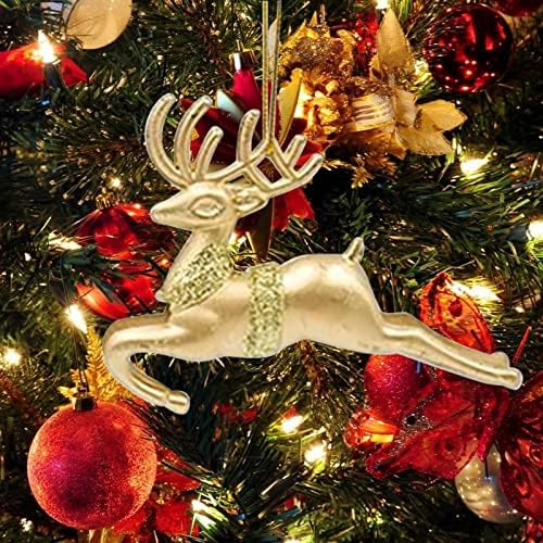 3 БР. Коледна Украса Златен Прах Коледен Ангел Висулка Акрилни Декорации За Коледната Елха Висулка В опаковка Кристали