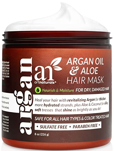 Artnaturals Арган Hair Mask Conditioner - Дълбоко кондиционирующая процедура - Органично масло от жожоба, алое Вера и кератин - Възстановява сухата, увредена, боядисана, за естеств?
