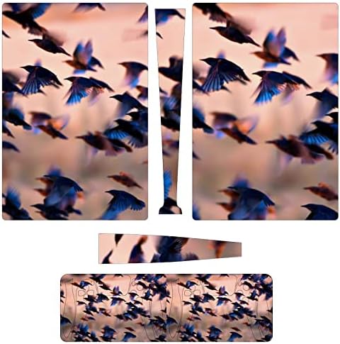 Силуетите на летящи птици Пълно Защитно покритие За кожата Дизайн Амбалажна Стикер Стикер е Съвместима с конзолата PS5 Digital Edition и контролер