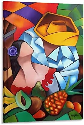 Абстрактен Плакат на Кубинското Изкуство Пуэрториканское Изкуство Танцьорка Съвременно Стенно Изкуство Платно Стенни Живопис Плакати и Щампи Стенни Художествен
