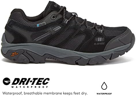 Мъжки водоустойчив треккинговые обувки HI-TEC Ravus WP нисък ток, Леки, дишащи улични треккинговые обувки, размери от 7 до 15, Мъжки треккинговые обувки на средно и много ши