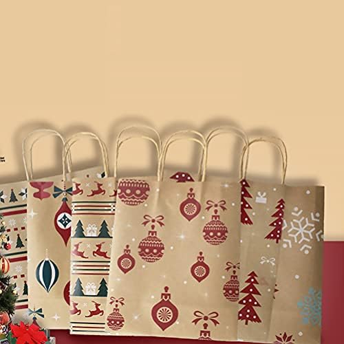 Cabilock12Pcs Чанти, Преносими чанти за пазаруване, Чанта за коледно опаковане на Коледни декорации