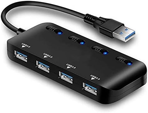 ZHYH USB3.0 хъб, 4-портов за високоскоростен сплитер Micro USB хъб, таблет компютри, лаптоп