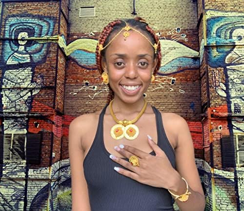 Sajayea Подаръци за Деня на Майката Эфиопские Бижута за жени Комплект Нови Дизайни 24-КАРАТОВО Златно покритие