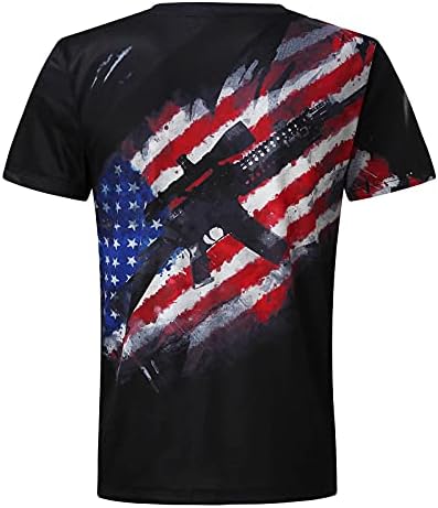 XXVR Мъжки Ризи, Мъжки по-Големи Размери, Патриотическая Тениска с американския Флаг, Върхове С Принтом на Деня на Независимостта,