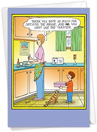 NobleWorks - Забавно Поздравителна картичка за Деня на майката - Cartoony Хумор, Забавна Картичка с плик размер 5x7