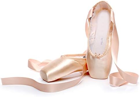 Unpafcxddyig/Женски Балетные Обувки За Танци с пръсти За Момичета, Професионални Сатен pointe обувки, Чехли