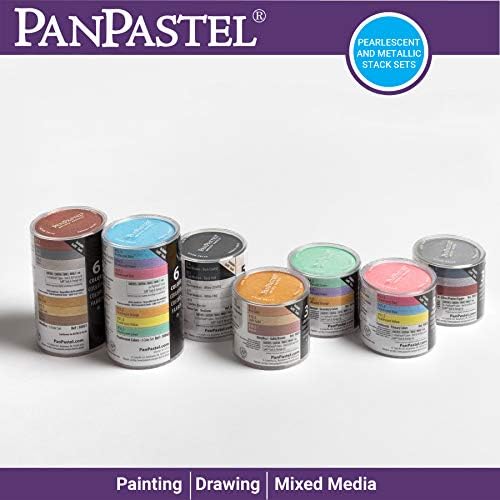 PanPastel 30062 Ультрамягкая Художническая Пастел, Комплект от 6 Цвята - Pearlescent боя с Софтовыми инструменти