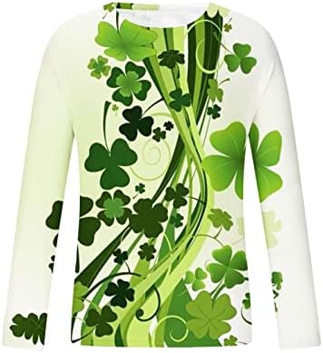 Мъжки t-shirt Св. Патрик Ирландски Облекло, тениски с дълъг ръкав на Детелина и Детелина, Скъпа Графичен Принт, Блуза