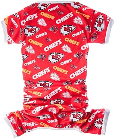 Littlearth Унисекс-Пижама за възрастни NFL Kansas City Chiefs, Цвят на екип, X-Large
