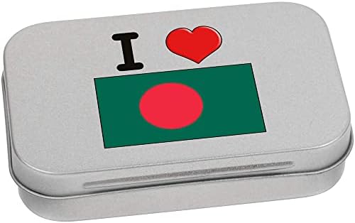 Метална Лидице кутия за съхранение на Azeeda 80 мм I Love Bangladesh loops (TT00181653)