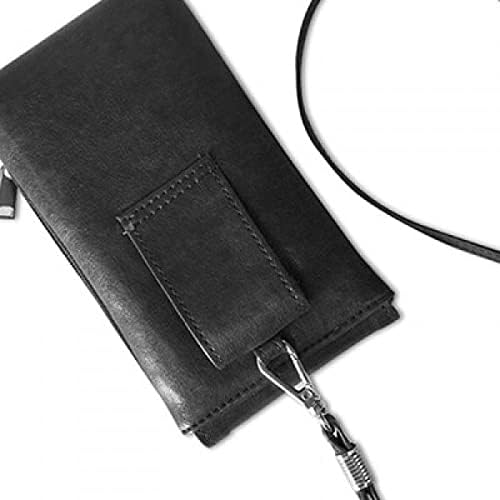 Цитат Останете спокоен и използвайте Мозъка Си Телефон в Чантата си Портфейл Висящ Калъф за мобилен Джоб Черен