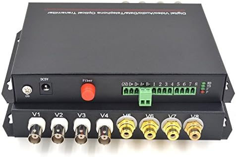 Оптични медия конвертори Guantai Video Audio (Tx / Rx) - Видеосигнал Пренос на данни RS485 по оптоволокну, работно