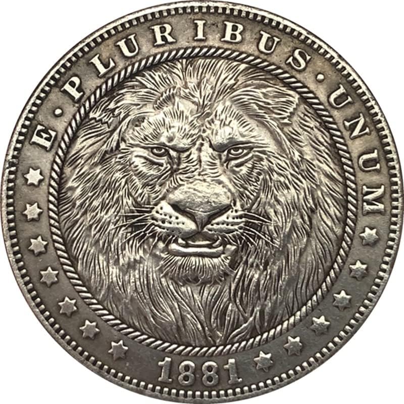 38 ММ Старинна Сребърна Доларова Монета Американски Морган Скитник Монета 1881CC Занаят 13