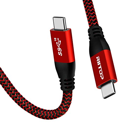 Кабел RIITOP USB C-C 100 W [5 Фута, 20 Gbit/s], кабел USB, 3.2 Type-C Генерал 2x2 с електронен маркер (съвместим с Thunderbolt