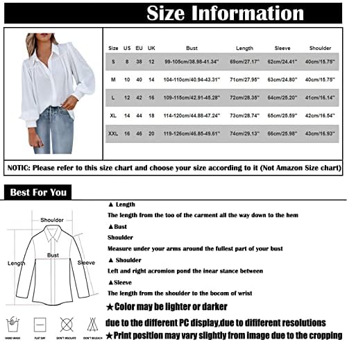 Дамски модни однотонная тениска с V-образно деколте и джобове, дамски риза с дълъг ръкав