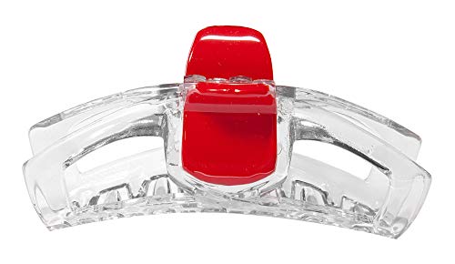 Каравана каравана отворена прозрачна шнола за коса в червено, направени във френски стил