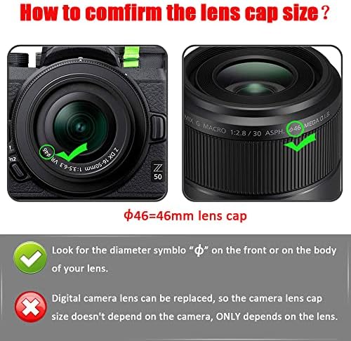 Z50 Z30 46 мм Защелкивающаяся капак на обектива за Nikkor Z DX 16-50 мм f / 3,5-6,3 VR-обектив за фотоапарат Nikon