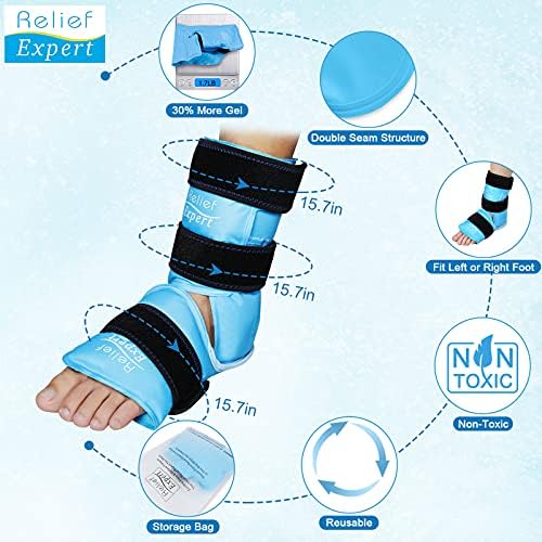 Обвивка лед за голеностопных на ставите и коленни стави Relief Expert (тъмно синьо)