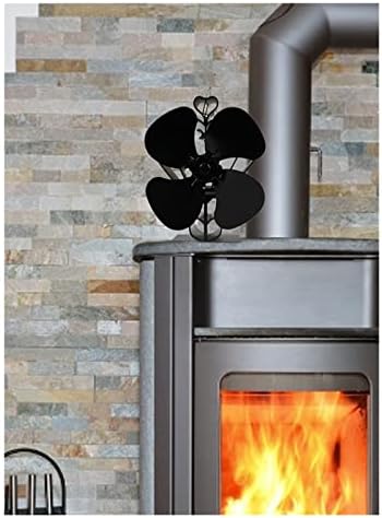XFADR SRLIWHITE Черен Вентилатор за плочи 4 Вентилатора за Камина Дърво Горелка С топлинна Захранването на Еко-Вентилатор е Тих Дом Ефективно Разпределение на топлината