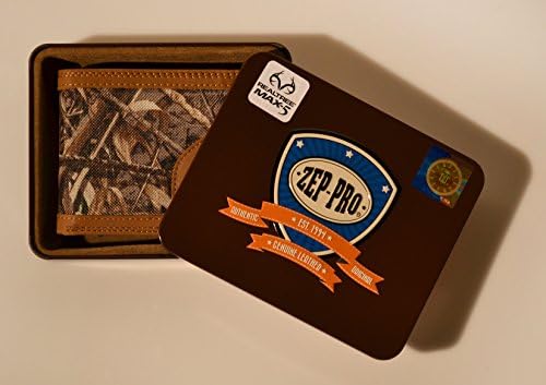Камуфлаж и Кожен портфейл LSU Тайгърс с двойно разгъване Realtree Max-5 - Zep-Pro - Университет на Луизиана