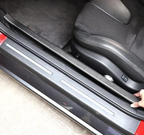Eppar Нови Вътрешни прагове от въглеродни влакна, Съвместими с Nissan GT-R R35 GTR 2008- (черен)
