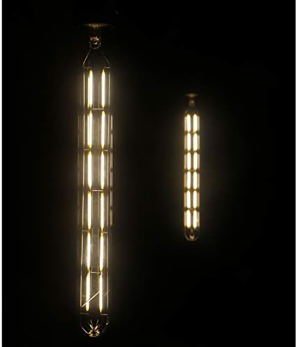 Led тръбна лампа с регулируема яркост 12 W, мек бял цвят 3000 До, led реколта лампа с нажежаема жичка Edison с дълга тръбичка, T30, което е еквивалента на 100 W, капак от прозрачно с