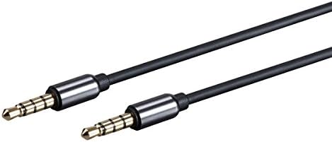 Корпоративна Допълнителен аудио и микрофон на кабела AUX вход 3.5 мм TRRS, Универсален 4-Проводный стереокабель за смартфони, слушалки, микрофони, КОМПЮТРИ, автомобилни