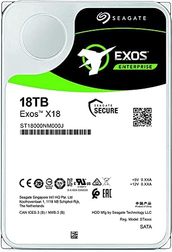 Твърд диск Seagate Exos X18 Enterprise капацитет 54 TB (18 TB x 3) – 3,5-инчов високата SATA с резолюция CMR 6 Gb / s, 7200