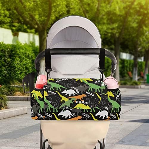 CaTaKu универсална детска количка за съхранение на организаторът страхотен динозавър животни количка Чанта-органайзер с подстаканниками