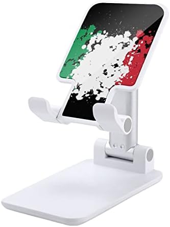 Гранжевые Дърдорене Флаг На Италия Сгъваема Поставка За Мобилен Телефон, Регулируема Ъгъл На Височина Настолна