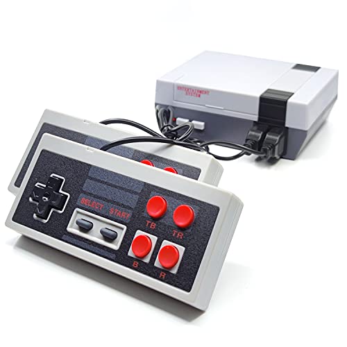Игрова конзола Zeion Класически Ретро стил, Мини-игрови конзоли с 620 игри за NES, Детска дръжка с 2 ръководители - AV-изход (Тъмно-сиво)