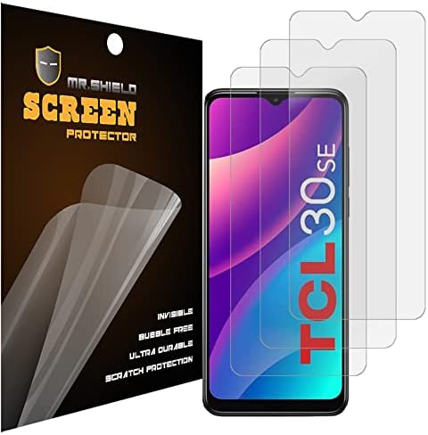 Mr.Щит [3 опаковки], Предназначени за защитно фолио TCL 30 SE Premium Clear Screen Протектор (PET материал)