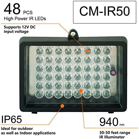 IR осветител CMVision IR50-940 с 46 бр. IR led за помещения/улица на Далечни разстояния Дължина на вълната от 10-30
