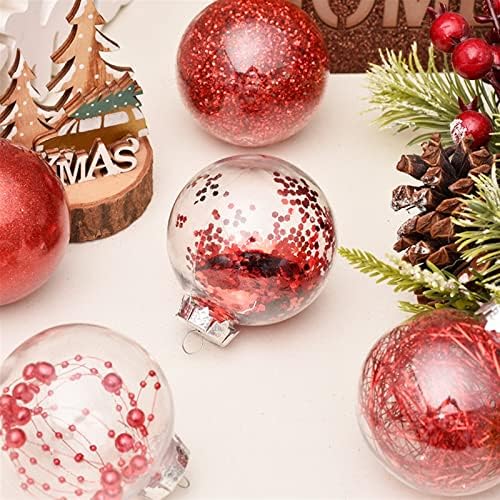 ROYIO Коледна топка Украса Коледна топка Многоцветни Орнаменти Небьющийся Украшение Комплект Цветни Топки за Коледната