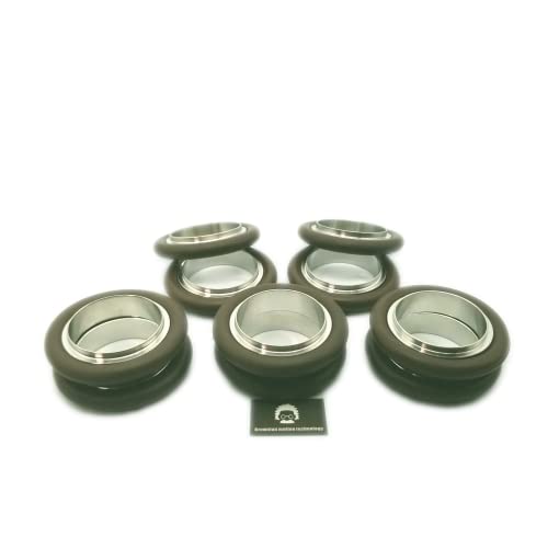 Комплект центрирующих на пръстените bmotiontech за фланец ISO-KF KF16/KF25/KF40/ KF50 (Центрирующее пръстен от неръждаема стомана с о-пръстен FKM Viton) (опаковка от 20 броя, KF40)