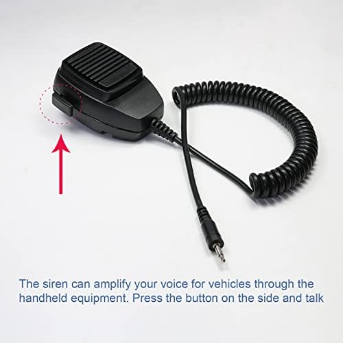 DICMIC 200 W 8-Тональная Сирената Възстановяване след Предупреждение Акустична Система PA с Ръчен Микрофон и 2 Изходи за Управление на Осветление