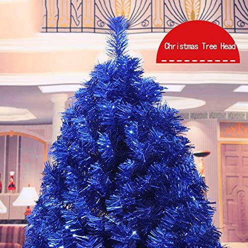 Коледно дърво DLPY със Сини гирлянди с дължина 7,8 Метра, ела на Премиум-клас, най-loops с метална стойка, Екологично Чисти Сгъваеми Украсени Елхи за празника -Синя 7,8 Фута
