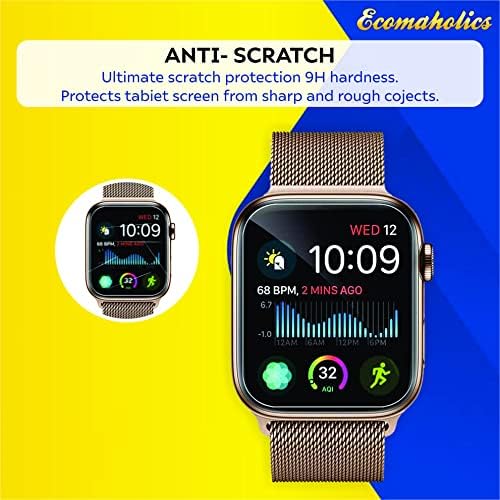 Ecomaholics 4 опаковки, съвместими с Cakuja защитно фолио за умни часа Nemheng i22 с диагонал на екрана 1,72 инча, защищающая от надраскване, самовосстанавливающаяся, без мехурчета