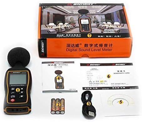 JF-XUAN SW-524 LCD Цифров Измерител на Нивото на Звука, Уред За Измерване на силата на Звука, Шума, Тестер за Мониторинг Децибела