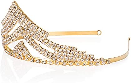 Златни корони, кристални диадеми, сватбени накити за косата на булката, женски главоболие украса на 30-ти рожден ден