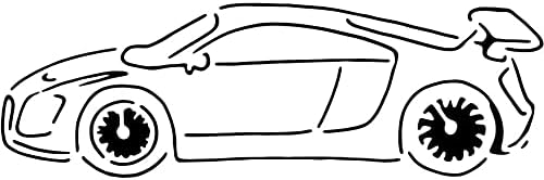 Голям стенен шаблон /модел Състезателен автомобил формат А2 (WS00038893)