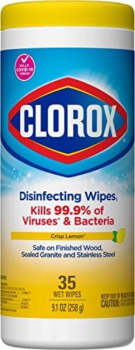 Дезинфектанти, Салфетки Clorox, които Не съдържат Белина, Почистващи Кърпички - Свеж Лимон, 35 г