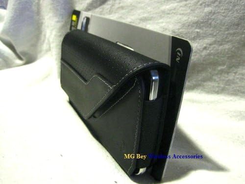 Nite Ize Черно Моля, Калъф от Естествена Кожа Хоризонтален тип Heavy Duty X-large Cover Case С Трайни Фиксиран Клипс за колан за Verizon BlackBerry Z30